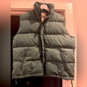 VTG Northwest Territory Vest Mens Large Green Quilted Down Puffer Vest